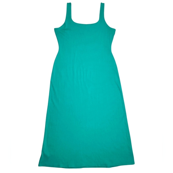 BODEN Tank Top Green Midi Ribbed Dress Womens 16-18 R - Picture 7 of 8